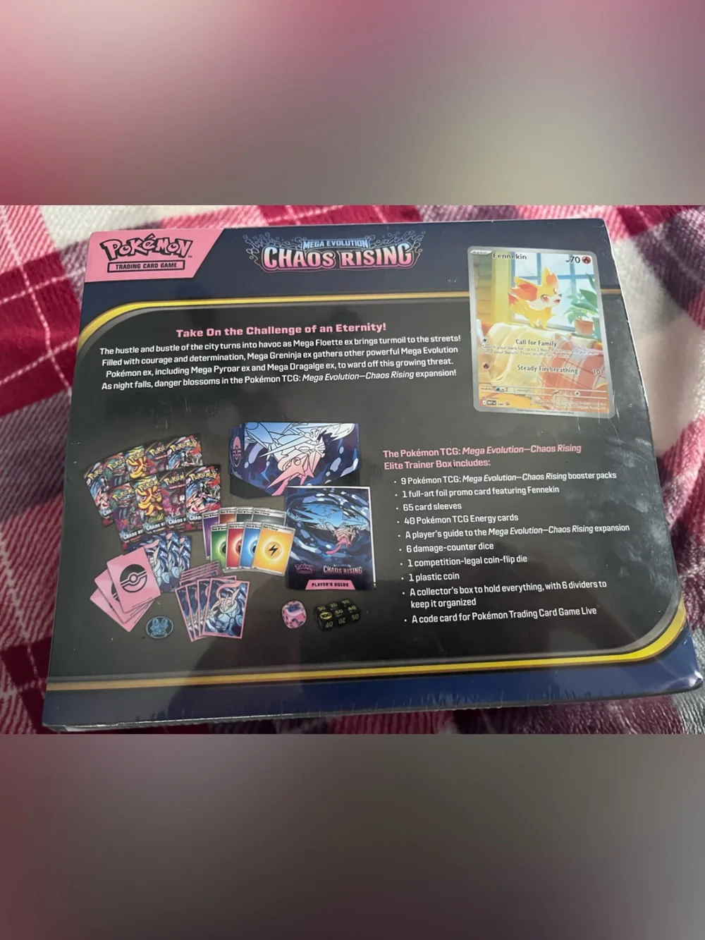 Chaos Rising Mega Evolution Elite Trainer Box - Pink & Blue
